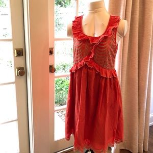 Ryu Orange Lace Ruffle Dress ❤️